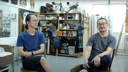 Two artists chats about how Boo's collection of “Flying Machine” has weathered the vestiges of time and witnessed their transformation from co-workers to travel companions and weekly badminton teammates.