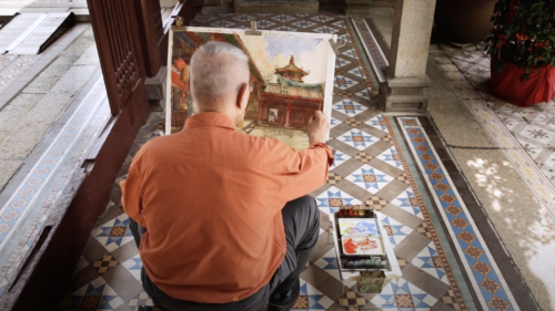 'Celebrating SG Artists' travels with watercolour artist Tong Chin Sye in his artistic journey. 《随艺聊》第二集水彩画家童振狮 