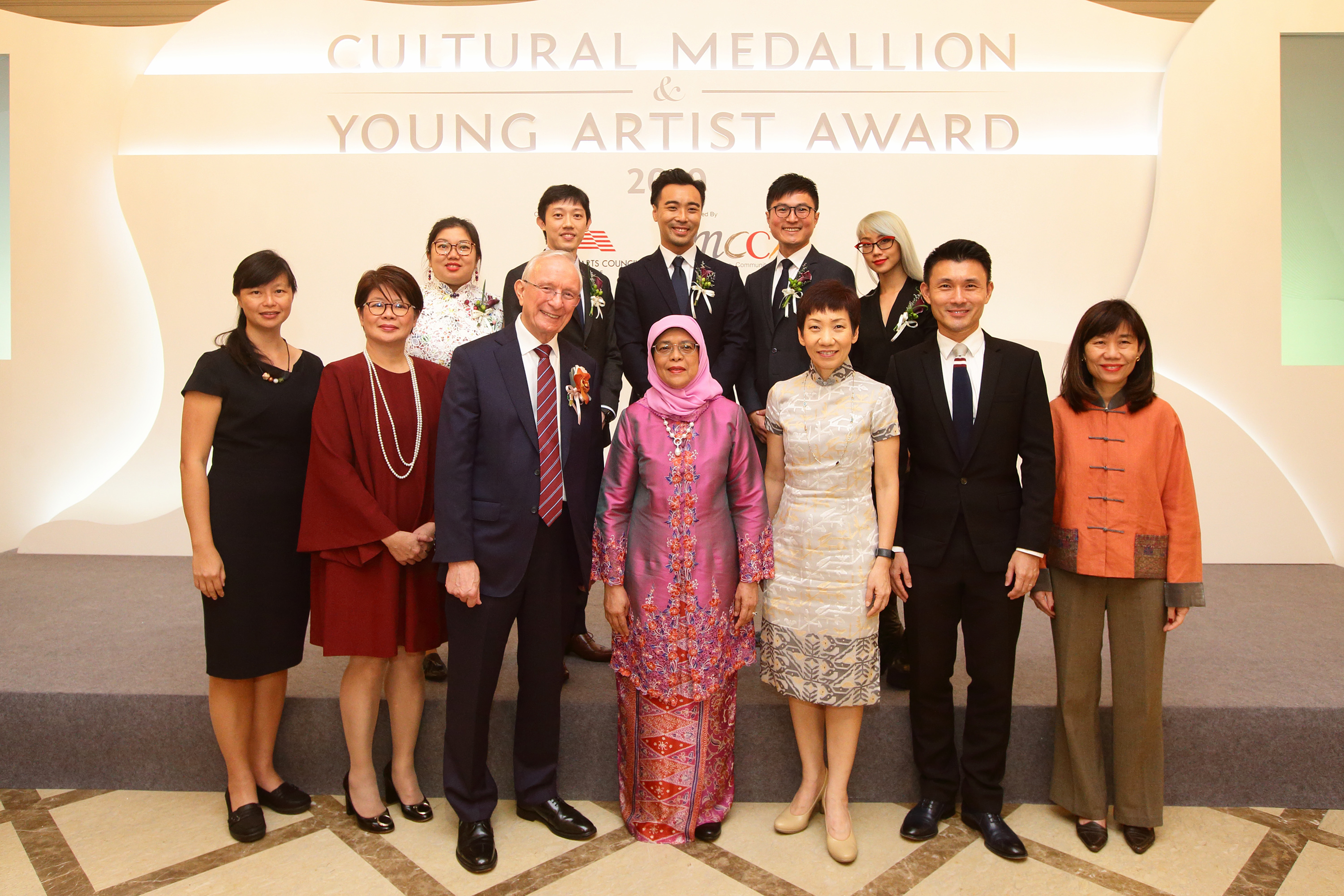 Group photo at the CULTURAL MEDALLION YOUNG ARTIST AWARD 2019