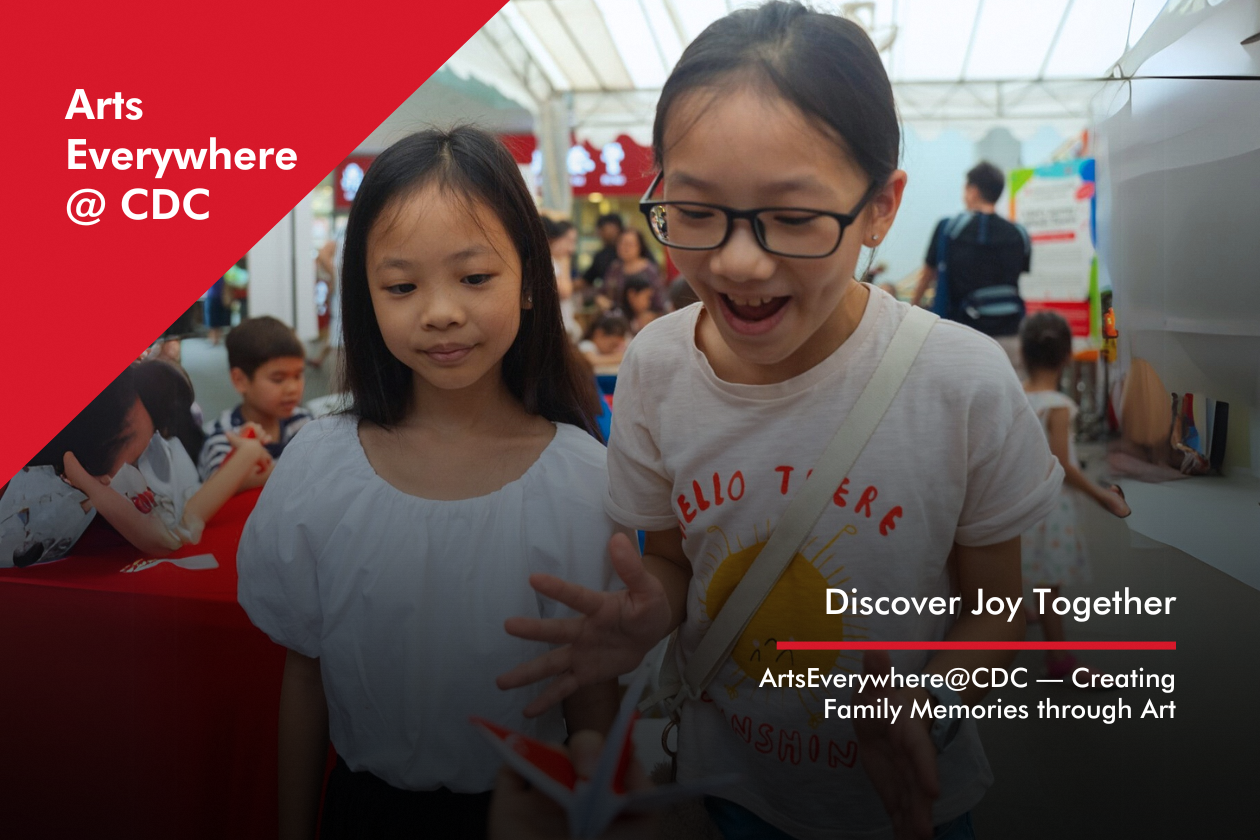 SYC Ensemble Singers-1260x840px-Banner Two children excited over their crane origami creation at an ArtsEverywhere@CDC workshop. Discover Joy Together: ArtsEverywhere@CDC — Creating Family Memories through Art
