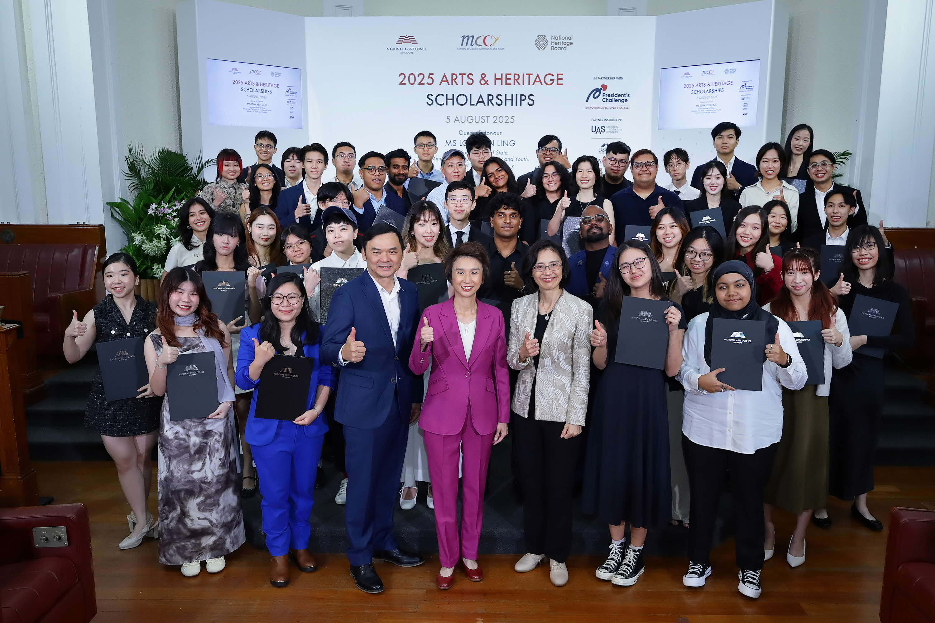 Combined MCCY family photo (46 recipients with SMS, CENAC & CENHB) - Highres